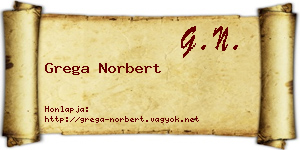 Grega Norbert névjegykártya